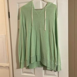 Green long sleeve with hood